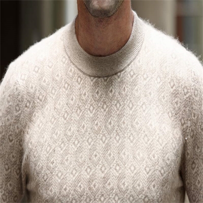 贵群男士羊绒衫图片圆领纯色毛衣款式GQ1672